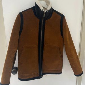 Marine Layer Loni Sherpa Brown Corduroy Jacket Reversible Size XS